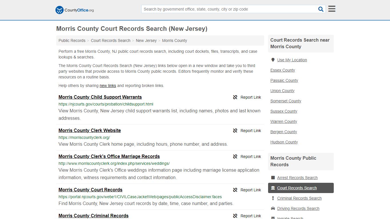 Court Records Search - Morris County, NJ (Adoptions, Criminal, Child ...